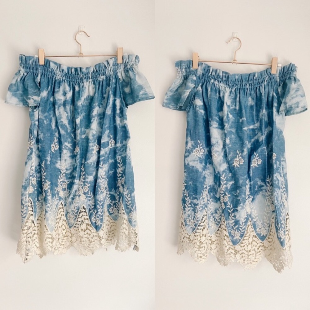 Show Me Your Mumu Tie Dye Off Shoulder Dress/ Tunic Top